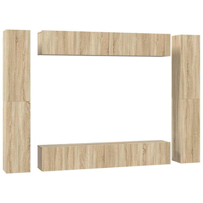 TV Cabinet | Set of 10 | Sonoma oak | Engineered wood | Medium