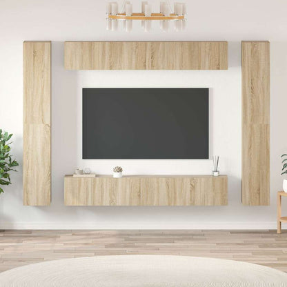 TV Cabinet | Set of 10 | Sonoma oak | Engineered wood | Medium