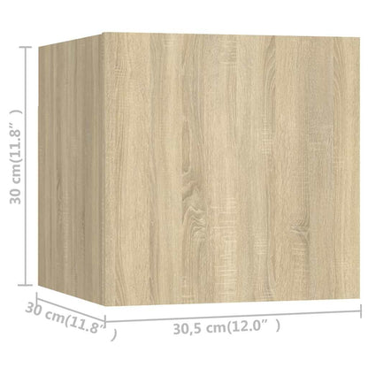 6 Piece TV Cabinet Set Sonoma Oak Engineered Wood