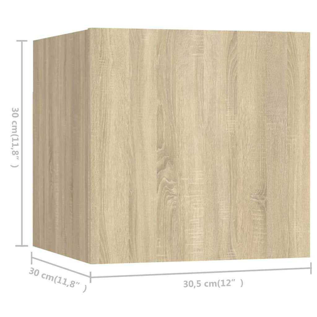 5 Piece TV Cabinet Set Sonoma Oak Engineered Wood