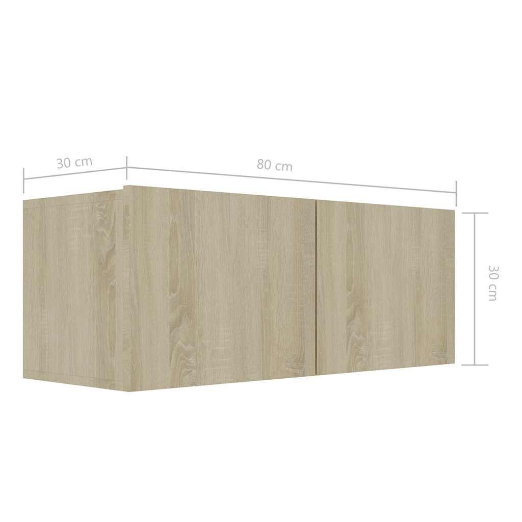 7 Piece TV Cabinet Set Sonoma Oak Engineered Wood