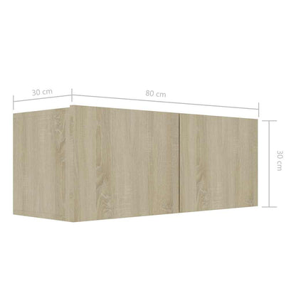 7 Piece TV Cabinet Set Sonoma Oak Engineered Wood