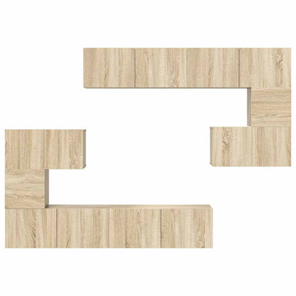 8 Piece TV Cabinet Set Sonoma Oak Engineered Wood