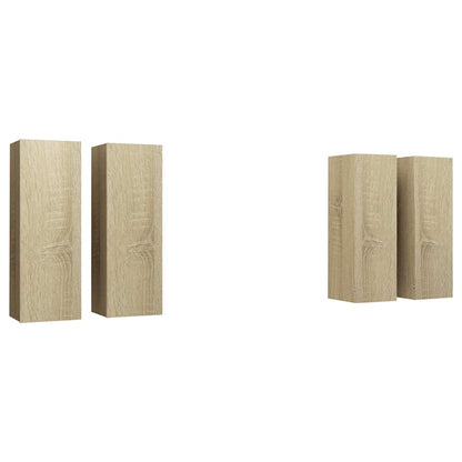 4 Piece TV Cabinet Set Sonoma Oak 30,5x30x90 cm Engineered Wood