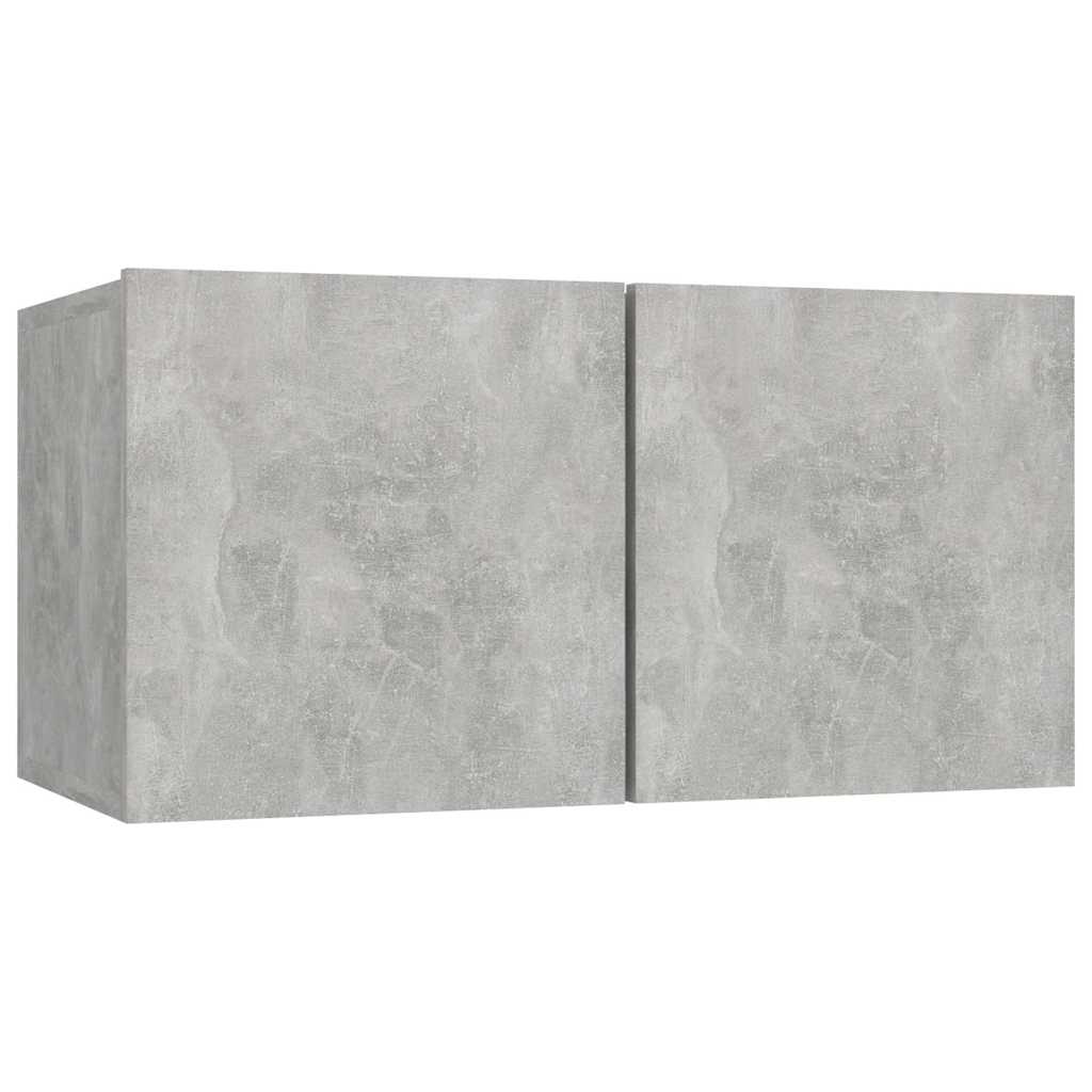 4 Piece TV Cabinet Set Concrete Grey 60x30x30 cm Engineered Wood