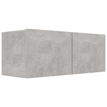 4 Piece TV Cabinet Set Concrete Grey 80x30x30 cm Engineered Wood