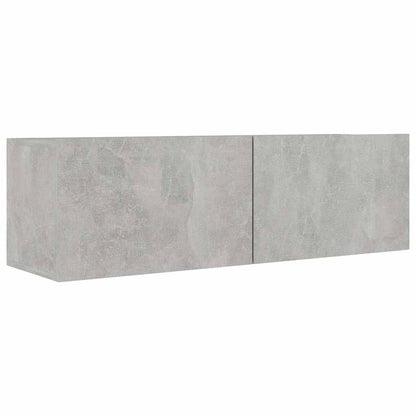 4 Piece TV Cabinet Set Concrete Grey 100x30x30 cm Engineered Wood