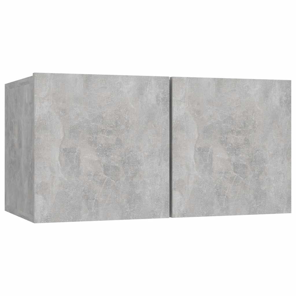 4 Piece TV Cabinet Set Concrete Grey Engineered Wood