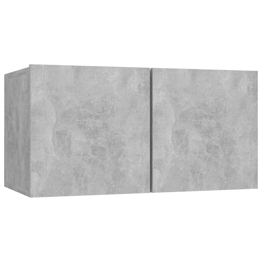7 Piece TV Cabinet Set Concrete Grey Engineered Wood