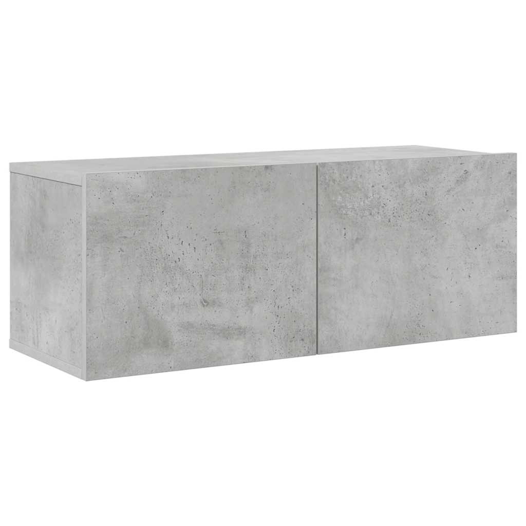 6 Piece TV Cabinet Set Concrete Grey Engineered Wood