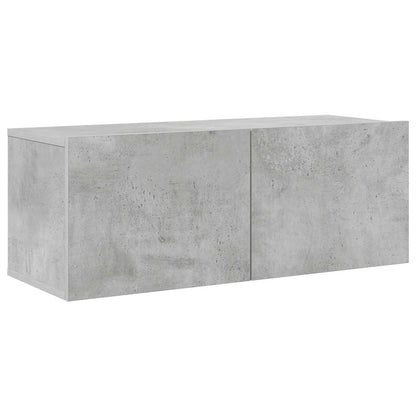 6 Piece TV Cabinet Set Concrete Grey Engineered Wood
