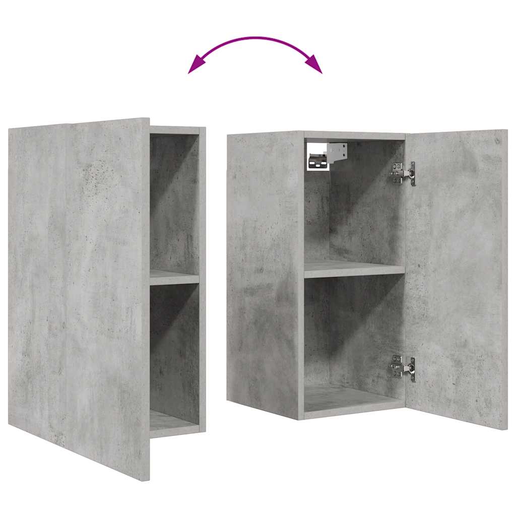 6 Piece TV Cabinet Set Concrete Grey Engineered Wood