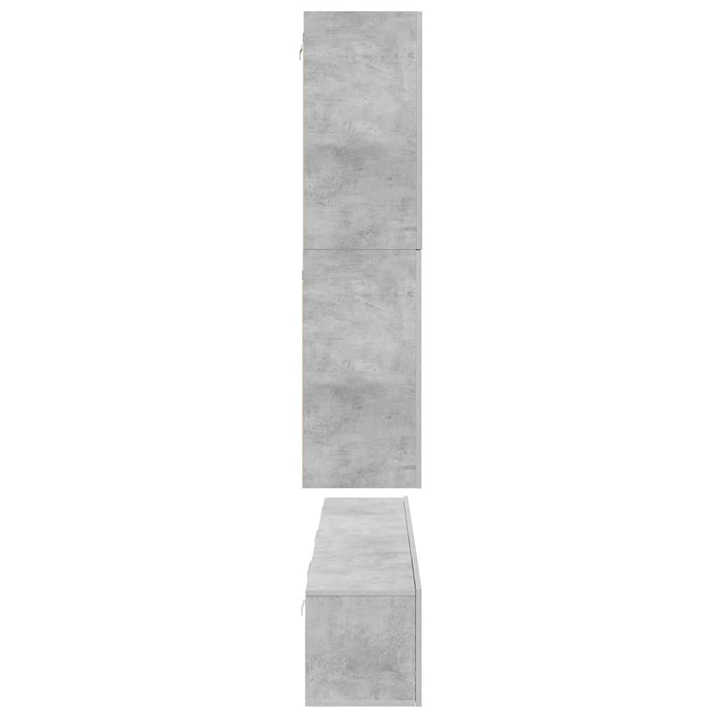 8 Piece TV Cabinet Set Concrete Grey Engineered Wood