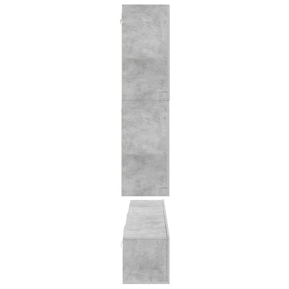 8 Piece TV Cabinet Set Concrete Grey Engineered Wood
