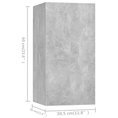 9 Piece TV Cabinet Set Concrete Grey Engineered Wood