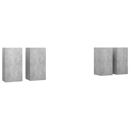 4 Piece TV Cabinet Set Concrete Grey 30,5x30x60 cm Engineered Wood