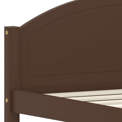 Bed Frame | Dark Brown | Solid pine wood, plywood | Single |  Simplistic