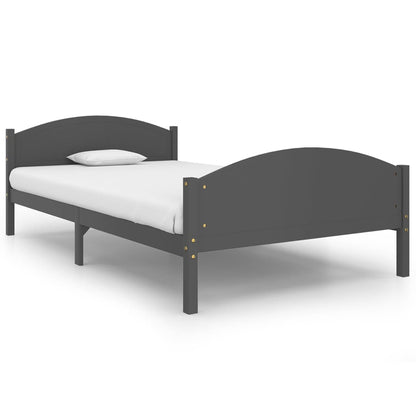 Bed Frame | Dark grey | Solid pine wood, plywood | 120x200 cm