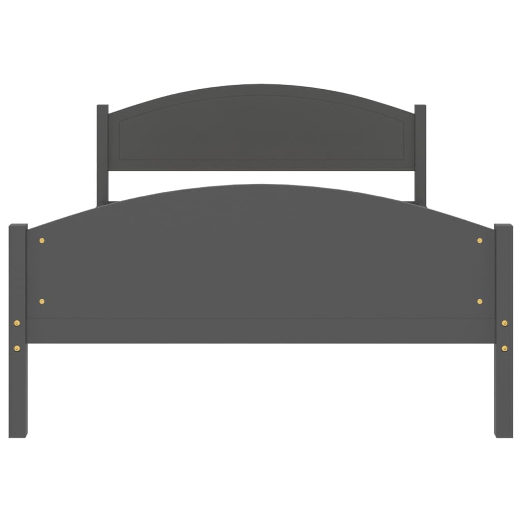 Bed Frame | Dark grey | Solid pine wood, plywood | 120x200 cm