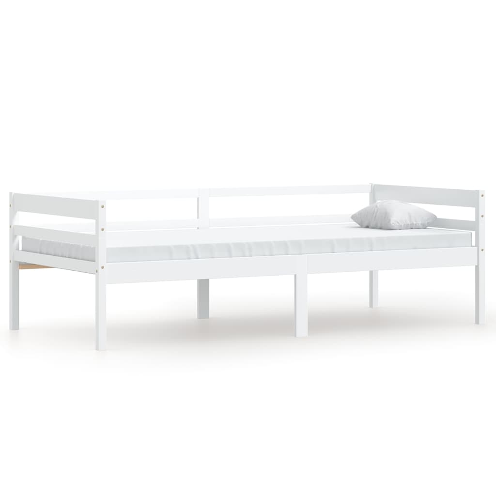 Bed Frame | White | Solid pinewood | Single | Durable | Bed Frame
