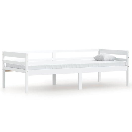 Bed Frame | White | Solid pinewood | Single | Durable | Bed Frame