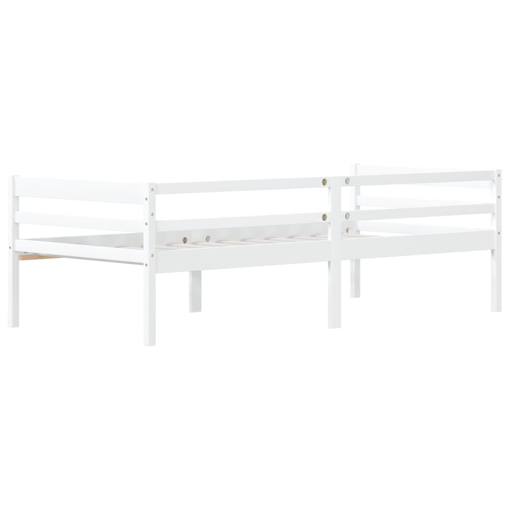 Bed Frame | White | Solid pinewood | Single | Durable | Bed Frame