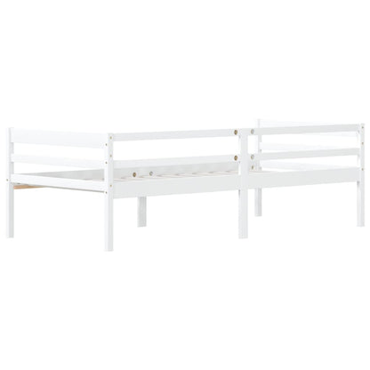 Bed Frame | White | Solid pinewood | Single | Durable | Bed Frame