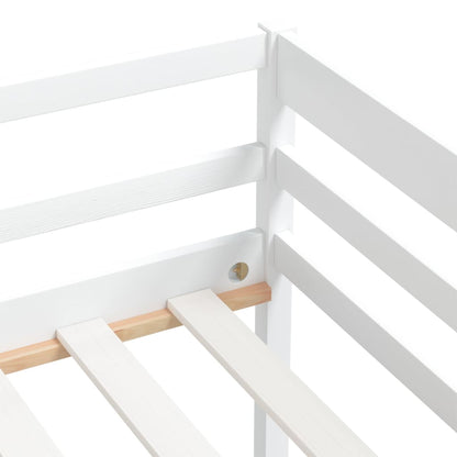 Bed Frame | White | Solid pinewood | Single | Durable | Bed Frame