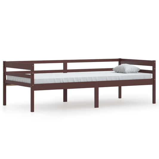 Bed Frame | Dark brown | Solid Pine wood | Single | Durable | Bed Frame