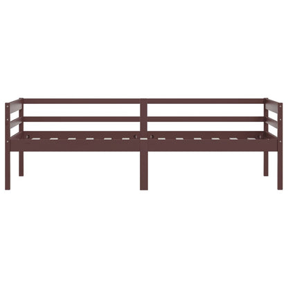 Bed Frame | Dark brown | Solid Pine wood | Single | Durable | Bed Frame