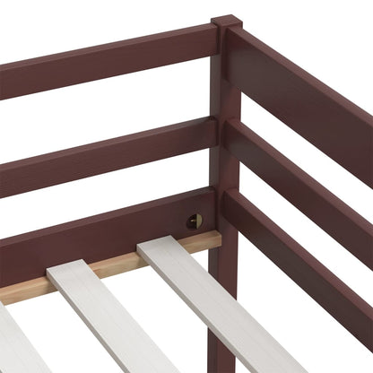 Bed Frame | Dark brown | Solid Pine wood | Single | Durable | Bed Frame