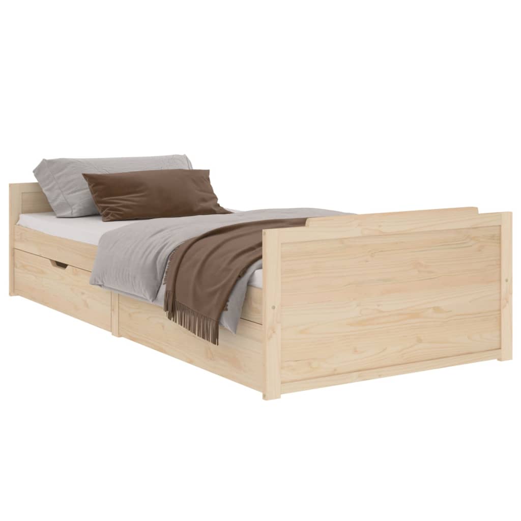Bed Frame | Natural Pine | Solid Pine Wood | Single | Bed Frame