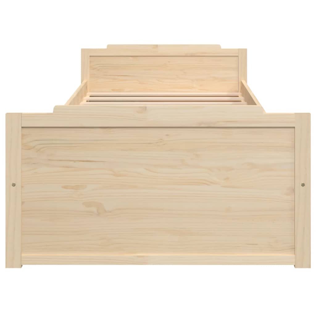 Bed Frame | Natural Pine | Solid Pine Wood | Single | Bed Frame