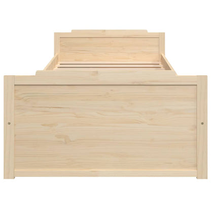 Bed Frame | Natural Pine | Solid Pine Wood | Single | Bed Frame