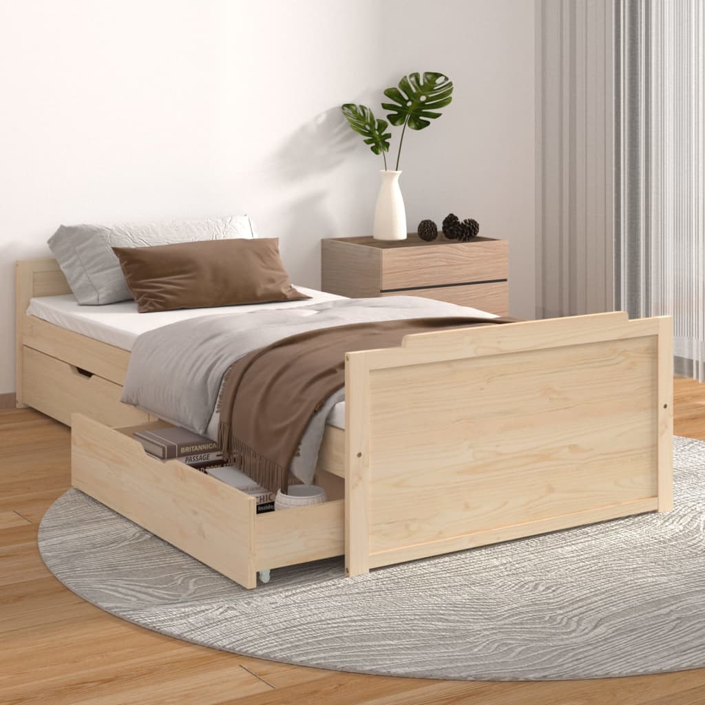 Bed Frame | Natural Pine | Solid Pine Wood | Single | Bed Frame