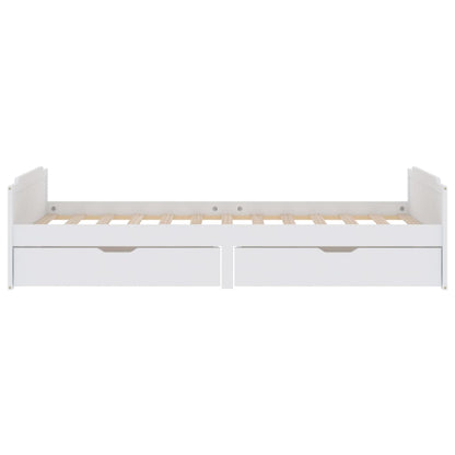 Bed Frame | White | Solid pine wood | Single | Minimalist