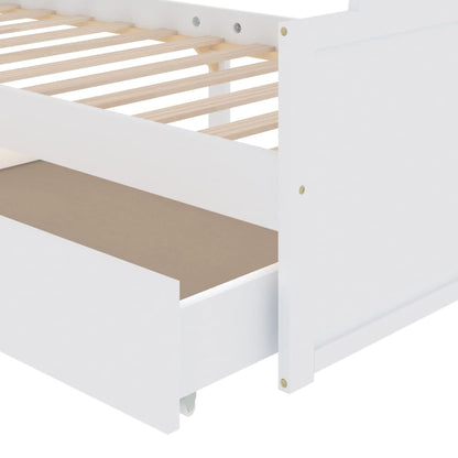 Bed Frame | White | Solid pine wood | Single | Minimalist