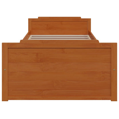 Bed Frame without Mattress Honey Brown Solid Wood Pine 90x200 cm