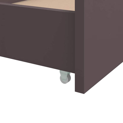Bed Frame without Mattress Dark Brown Solid Wood Pine 90x200 cm