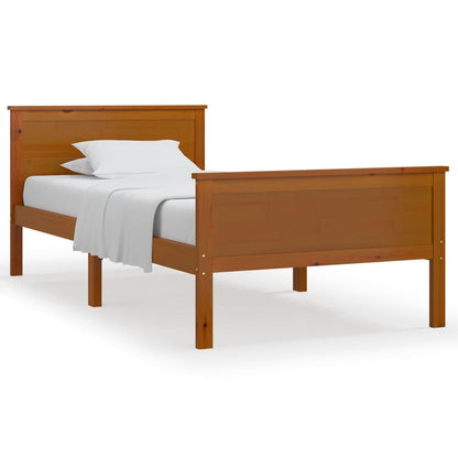 Bed Frame | Honey Brown | Solid pine wood, plywood | Single Bed