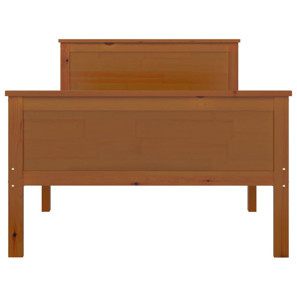 Bed Frame | Honey Brown | Solid pine wood, plywood | Single Bed