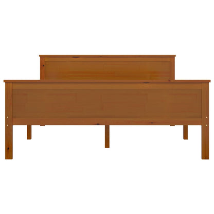 Bed Frame without Mattress Honey Brown Solid Wood Pine 120x200cm