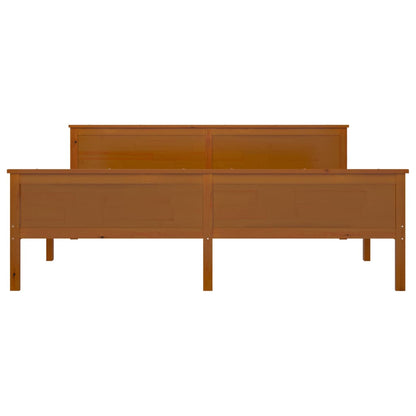 Bed Frame without Mattress Honey Brown Solid Wood Pine 180x200cm