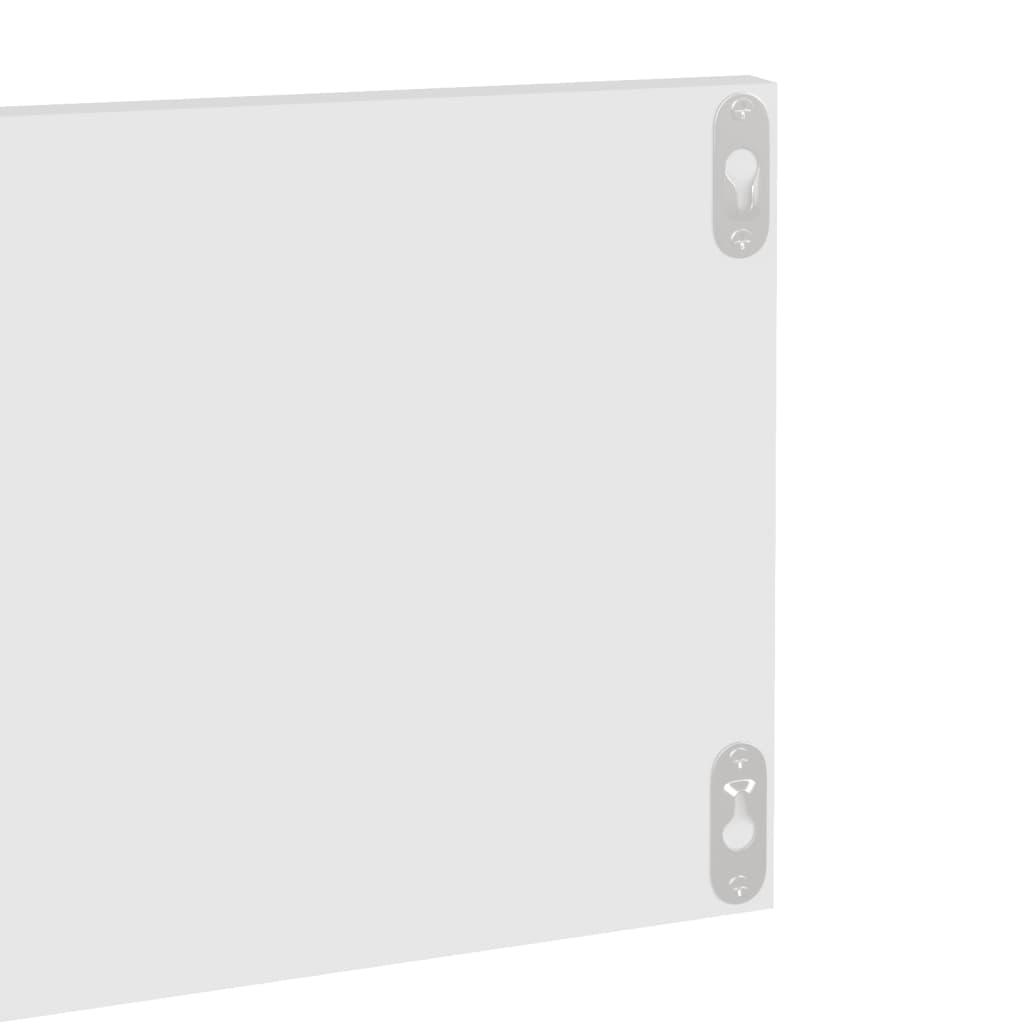Wall Shelf 2 pcs White 80x11.5x18 cm Engineered Wood