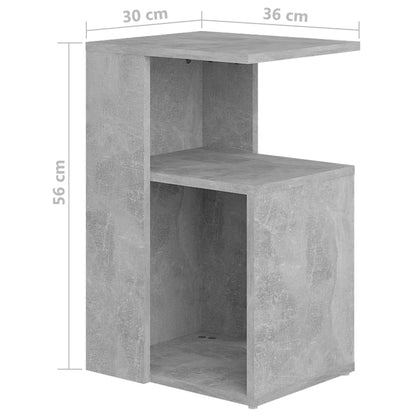 Side Table Concrete Grey 36x30x56 cm Engineered Wood