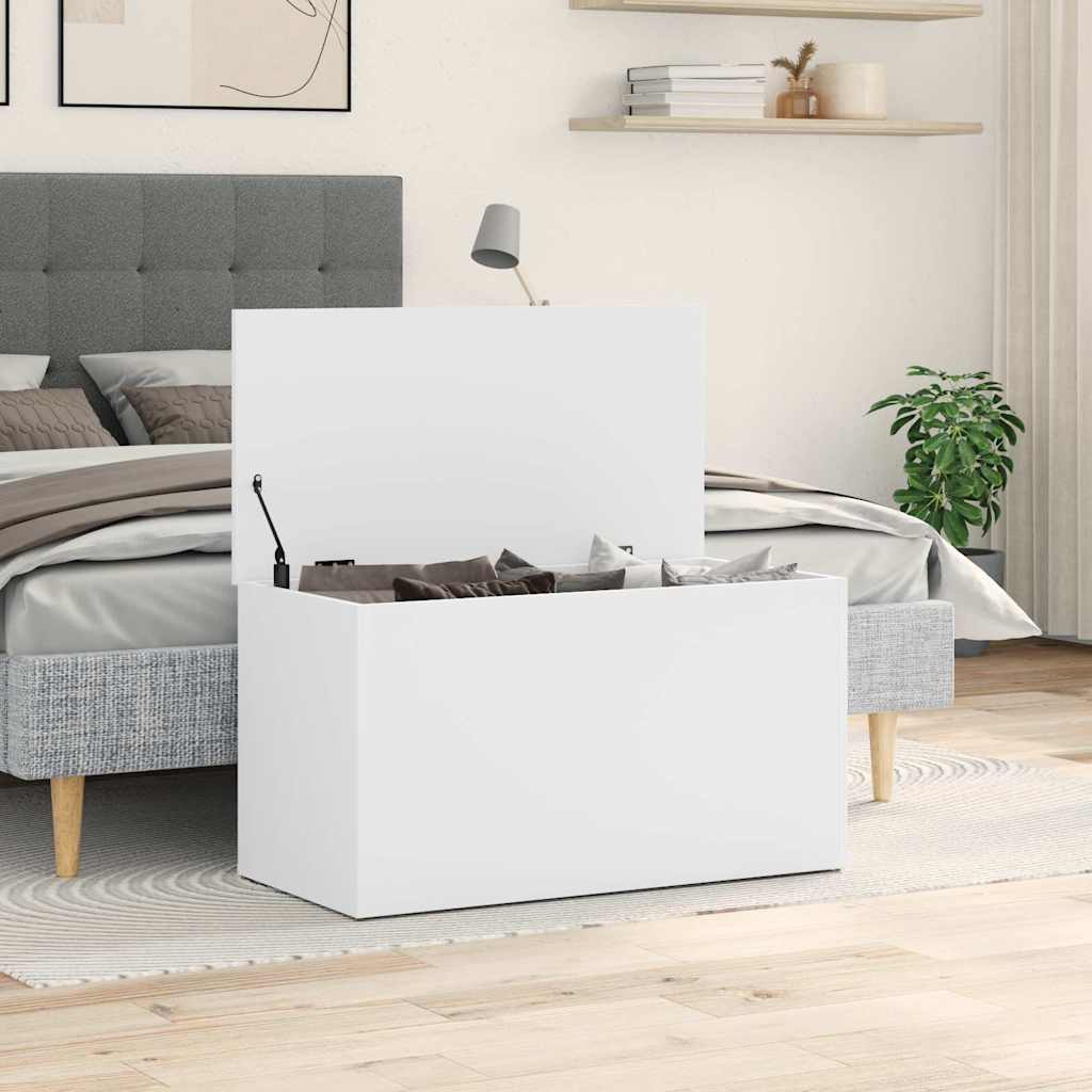 803056 vidaXL Storage Chest White 84x42x46 cm Engineered Wood