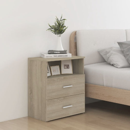 803279 vidaXL Bed Cabinets 2 pcs Sonoma Oak 50x32x60 cm