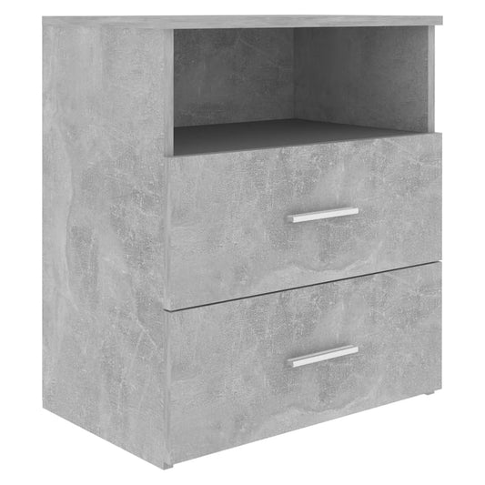 803280 vidaXL Bed Cabinet Concrete Grey 50x32x60 cm