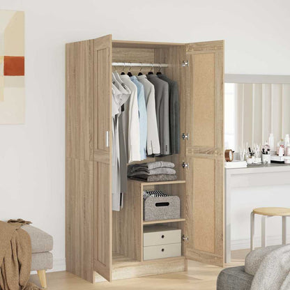 803437 vidaXL Wardrobe Sonoma Oak 82,5x51,5x180 cm Engineered Wood