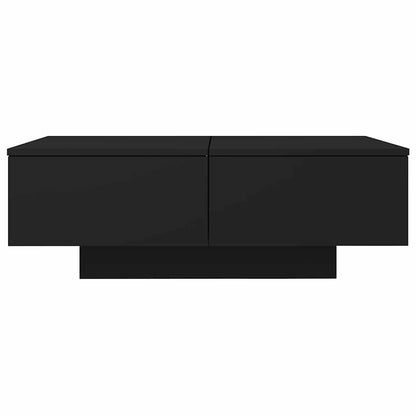 804176 vidaXL Coffee Table Black 90x60x31 cm Engineered Wood